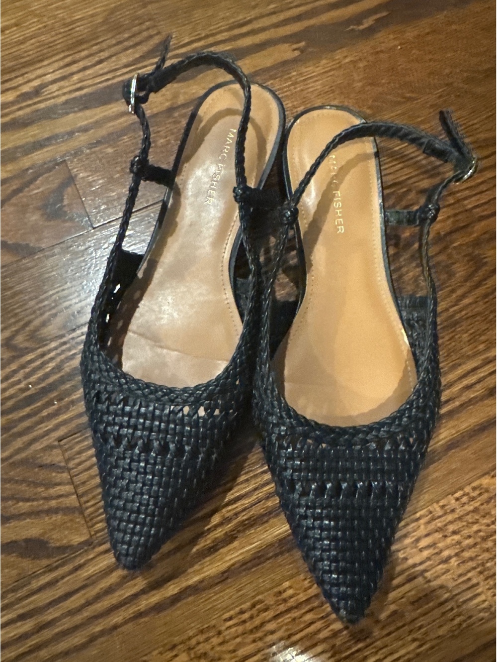Marc Fisher Woven Sling Back Flats Size 9